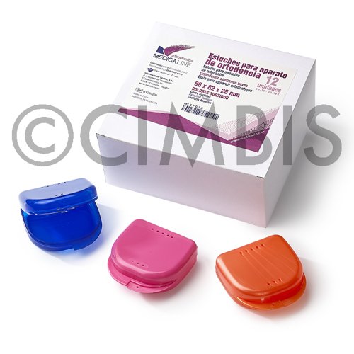 Caja Ortodoncia 88x82x28mm. Colores (12u.)